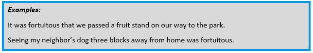 Fortuitous